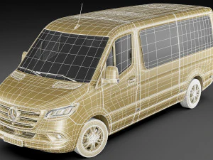 mercedes sprinter tourer 2018 l2h1 3D Model