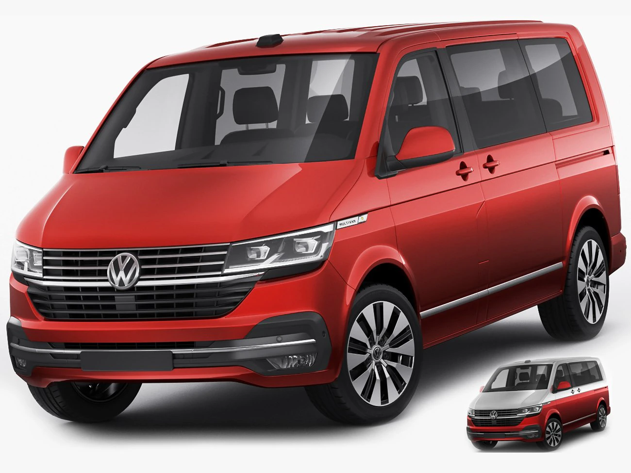 vw multivan and bulli t61 2020 3D Model .c4d .max .obj .3ds .fbx .stl .blend