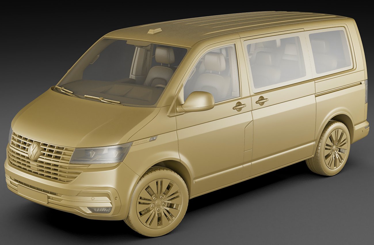 vw multivan and bulli t61 2020 3D Model in Van and Minivan 3DExport