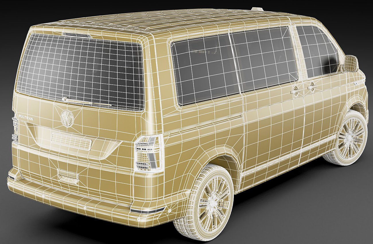 vw multivan and bulli t61 2020 3D Model in Van and Minivan 3DExport