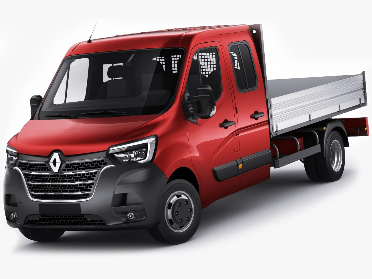 renault master pickup 2019 double cab 3D Model .c4d .max .obj .3ds .fbx .stl .blend 
