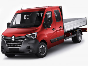 renault master pickup 2019 double cab 3D Model