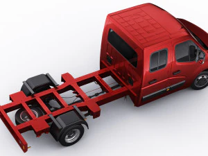 renault master pickup 2019 double cab 3D Model