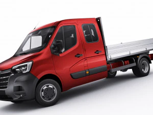 renault master pickup 2019 double cab 3D Model