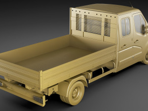 renault master pickup 2019 double cab Modèle 3D