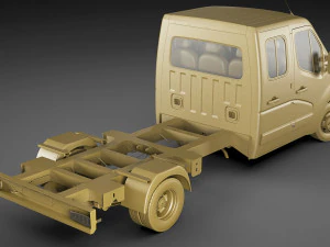 renault master pickup 2019 double cab 3D Model