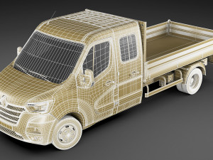 renault master pickup 2019 double cab Modèle 3D
