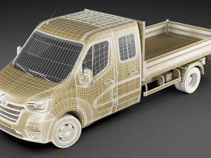 renault master pickup 2019 double cab 3D Model