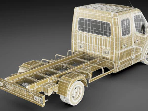 renault master pickup 2019 double cab 3D Model