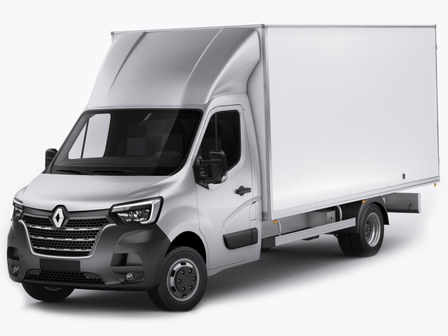 renault master box truck 2019 3D 모델 .c4d .max .obj .3ds .fbx .stl .blend 