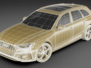 audi rs4 avant 2020 3D Model