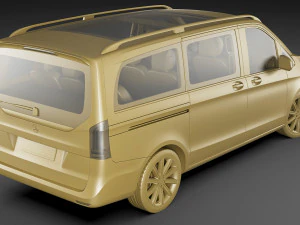 mercedes v-class 2020 3D Model