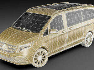 mercedes v-class 2020 3D Model