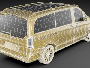 mercedes v-class 2020 3D Model