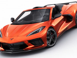 chevrolet corbeta c8 descapotable 2020 Modelo 3D