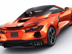 chevrolet corbeta c8 descapotable 2020 Modelo 3D