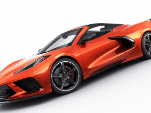 chevrolet corbeta c8 descapotable 2020 Modelo 3D