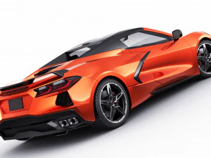 chevrolet corbeta c8 descapotable 2020 Modelo 3D
