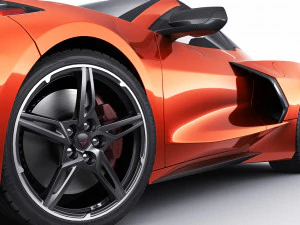 chevrolet corbeta c8 descapotable 2020 Modelo 3D