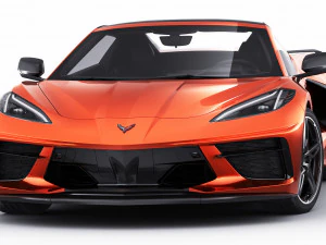 chevrolet corbeta c8 descapotable 2020 Modelo 3D