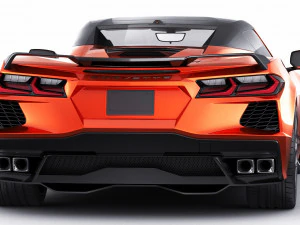 chevrolet corbeta c8 descapotable 2020 Modelo 3D