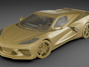 chevrolet corvette c8 convertible 2020 Model 3D