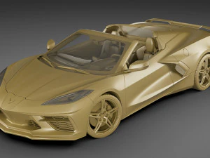 chevrolet corbeta c8 descapotable 2020 Modelo 3D