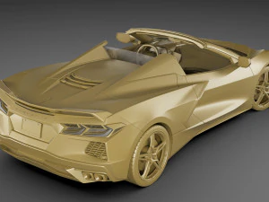 chevrolet corbeta c8 descapotable 2020 Modelo 3D