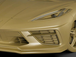 chevrolet corbeta c8 descapotable 2020 Modelo 3D