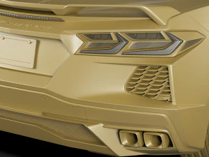 chevrolet corbeta c8 descapotable 2020 Modelo 3D