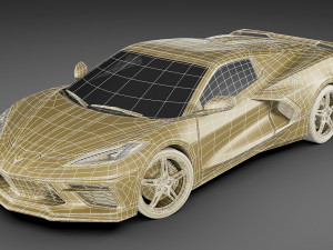 chevrolet corvette c8 convertible 2020 Model 3D