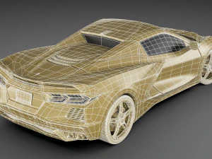 chevrolet corbeta c8 descapotable 2020 Modelo 3D