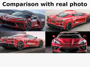 chevrolet corbeta c8 descapotable 2020 Modelo 3D