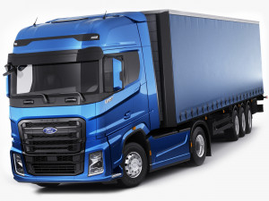 f-max 2019 truck with trailer 3Dモデル