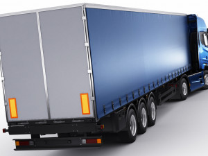 f-max 2019 truck with trailer 3D मॉडल