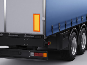 f-max 2019 truck with trailer 3D मॉडल
