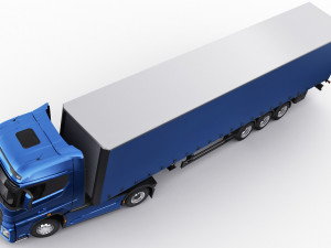 f-max 2019 truck with trailer 3D मॉडल