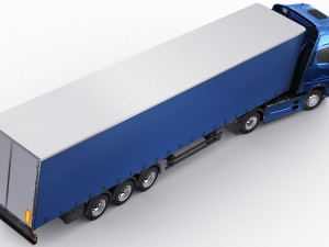 f-max 2019 truck with trailer 3D मॉडल