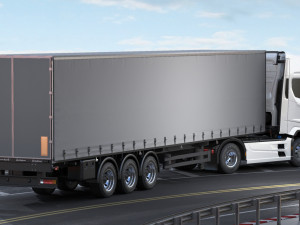 f-max 2019 truck with trailer 3D मॉडल