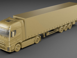 f-max 2019 truck with trailer 3D मॉडल
