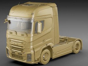 f-max 2019 truck with trailer 3D मॉडल