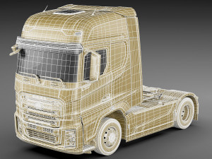 f-max 2019 truck with trailer 3D मॉडल