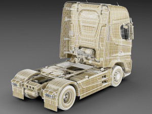 f-max 2019 truck with trailer 3D मॉडल