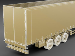 f-max 2019 truck with trailer 3D मॉडल