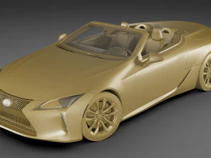 lexus lc500 convertible 2020 3D Model