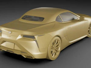 lexus lc500 convertible 2020 3D Model