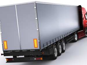 iveco s-way 2020 with trailer 3D Модель