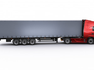 iveco s-way 2020 with trailer 3D Модель