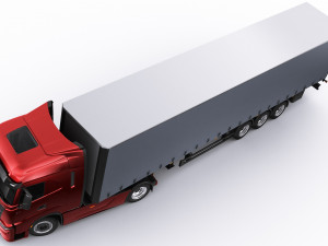 iveco s-way 2020 with trailer 3D Модель
