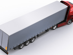 iveco s-way 2020 with trailer 3D Модель